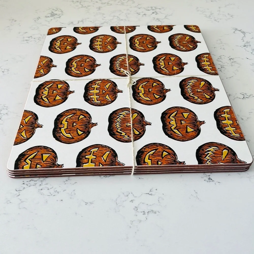 Pottery Barn Jack O'Lantern Cork Placemats